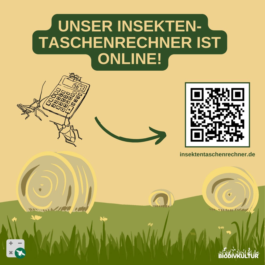 Unser #Insektentaschenrechner, ist online! 👉 insektentaschenrechner.de 🐞➕ 🦟
Hier sind aktuell 8 Datensätze verschiedener Studien &amp; Projekte sowie unsere eigenen Daten verwendet worden. Dieser große Datensatz soll #Insekten auf 1 qm Wiese vorhersagen! (🐛/4)