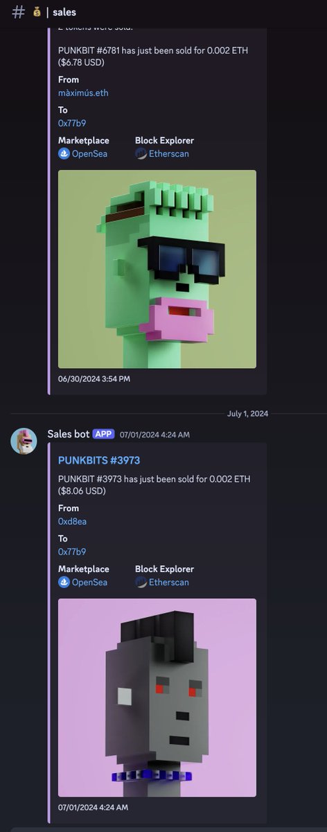 michalprekop's tweet photo. GM
I love waking up to sales notifications :)
For those who don't know, these are from my two minted-out 10K collections @Panachik_nft and @PUNKBITS_nft. https://t.co/Uo5om3d0lk