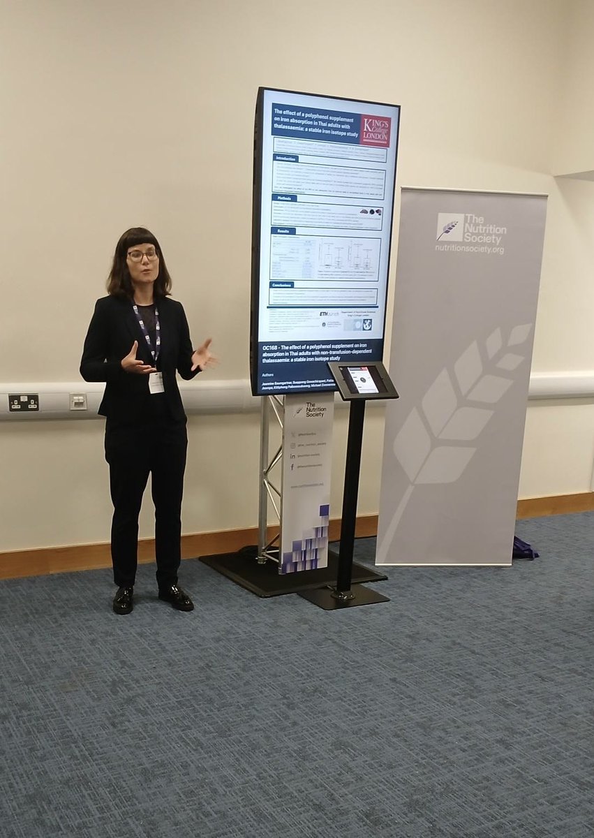 Jeannine Baumgartner (@drjbaumgartner) on Twitter photo Had a fantastic first day at <a href="/NutritionSoc/">Nutrition Society</a> Congress in Belfast and presented data from our stable isotope study showing that a polyphenol supplement can reduce iron absorption from an iron-rich meal by 70% and iron-fortified test drink by 35% in Thai adults with thalassaemia. Had a fantastic first day at <a href="/NutritionSoc/">Nutrition Society</a> Congress in Belfast and presented data from our stable isotope study showing that a polyphenol supplement can reduce iron absorption from an iron-rich meal by 70% and iron-fortified test drink by 35% in Thai adults with thalassaemia.