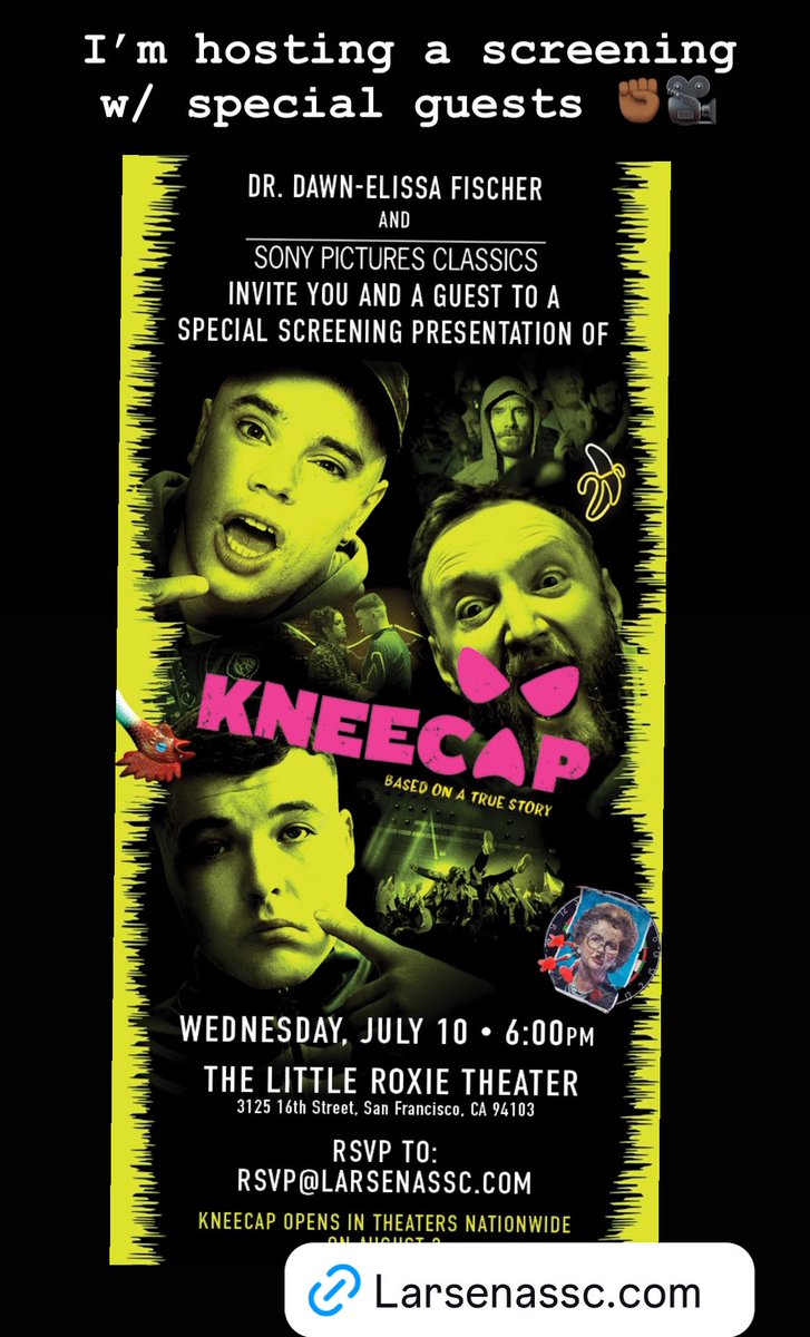 Come explore Hiphop, language and politics at this pre-screen of Kneecap — the movie— on July 10, 6pm PT <a href="/roxietheater/">Roxie Theater</a>