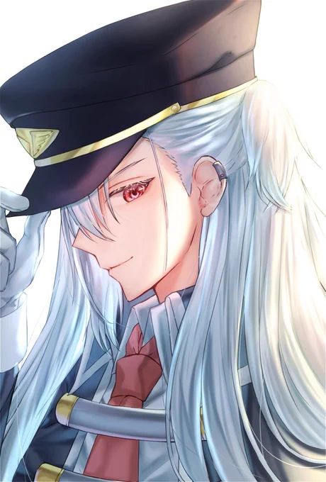 #よその子描かせてくださいよその子FA2人目はCorvus_coraxさんの白羽•クレーエくんです!白髪長髪の男性はなかなか自分でデザインしたり、二次創作でも描く機会がないのでとても描いてて新鮮で楽しかったです!作者 / Corvus_coraxさん(キャラクター / 白羽•クレーエ 