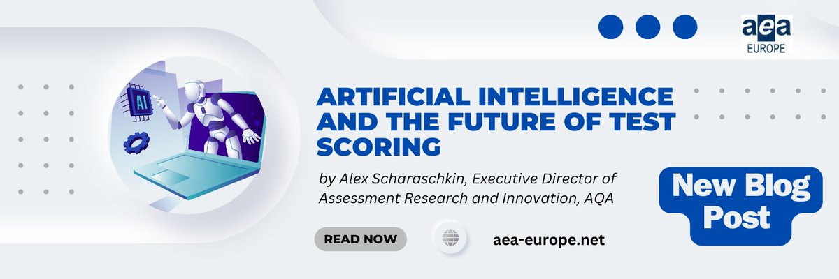 AEAe_2000's tweet photo. 💡 Is using Artificial Intelligence (AI) in the marking process the future of #EducationalAssessment?

In this new blog Alex Scharaschkin, Director of Assessment Research and Innovation, discusses the topic of AI and the future of testing

Find out more: https://t.co/vERQgZ9WVh https://t.co/MDdvLd4B0g
