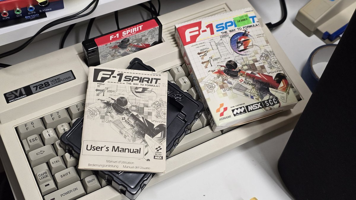 psingvarsson's tweet photo. Welcome home! F1 Spirit in mint condition brings back so many memories from the past.
#F1Spirit #Spectravideo #SVI728 #MSX https://t.co/nnJBZKsemX
