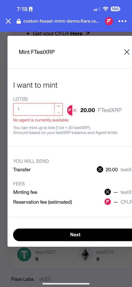 I’d really like to get back to my daily routine of mint, redeem, rinse, repeat but it seems you guys are hoarding all the FTestXRP.
