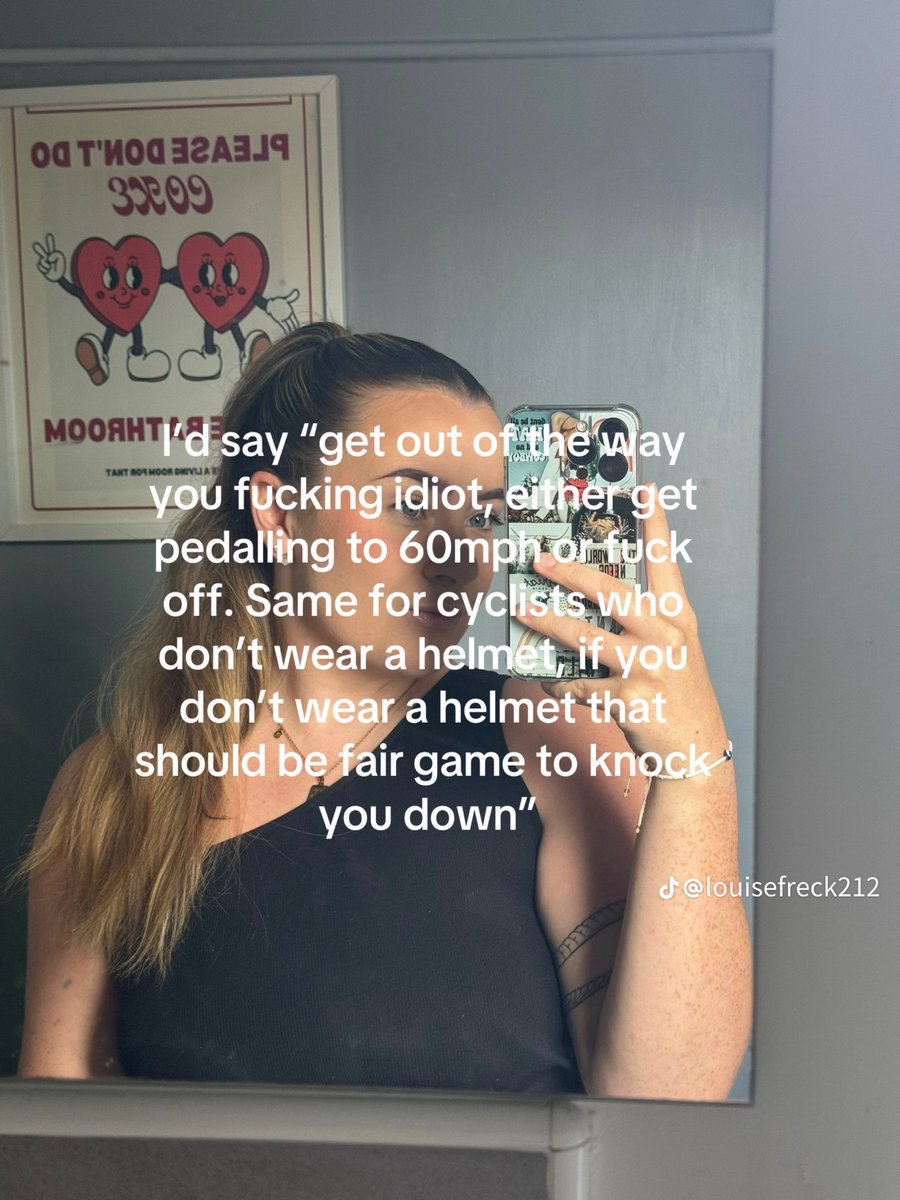 This person is allowed to drive a two tonne weapon: 

'I'd say "get out of the way you fucking idiot, either get pedalling to 60mph or fuck off. Same for cyclists who don't wear a helmet. If you don't wear a helmet that should be fair game to knock you down."'