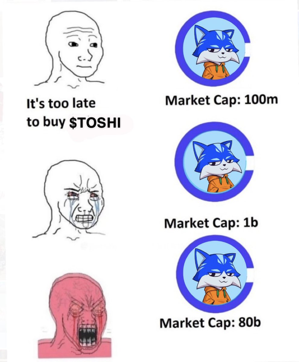 ThomasGillard12's tweet photo. market is down but the vibes in $TOSHI tg have never been better

we are going so much higher

im basically posting the same tweet everyday but its still true, getting $TOSHI now is like getting your dream entry on $SHIB early 2021 https://t.co/FyV0E7azOv