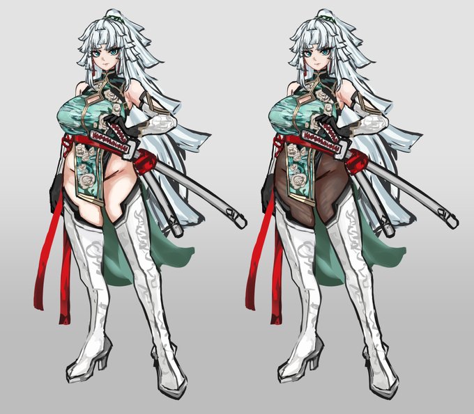 露出度的に右にする予定だけど、ハイレグ的には左が正しいのか?(ハイレグ的とは) 