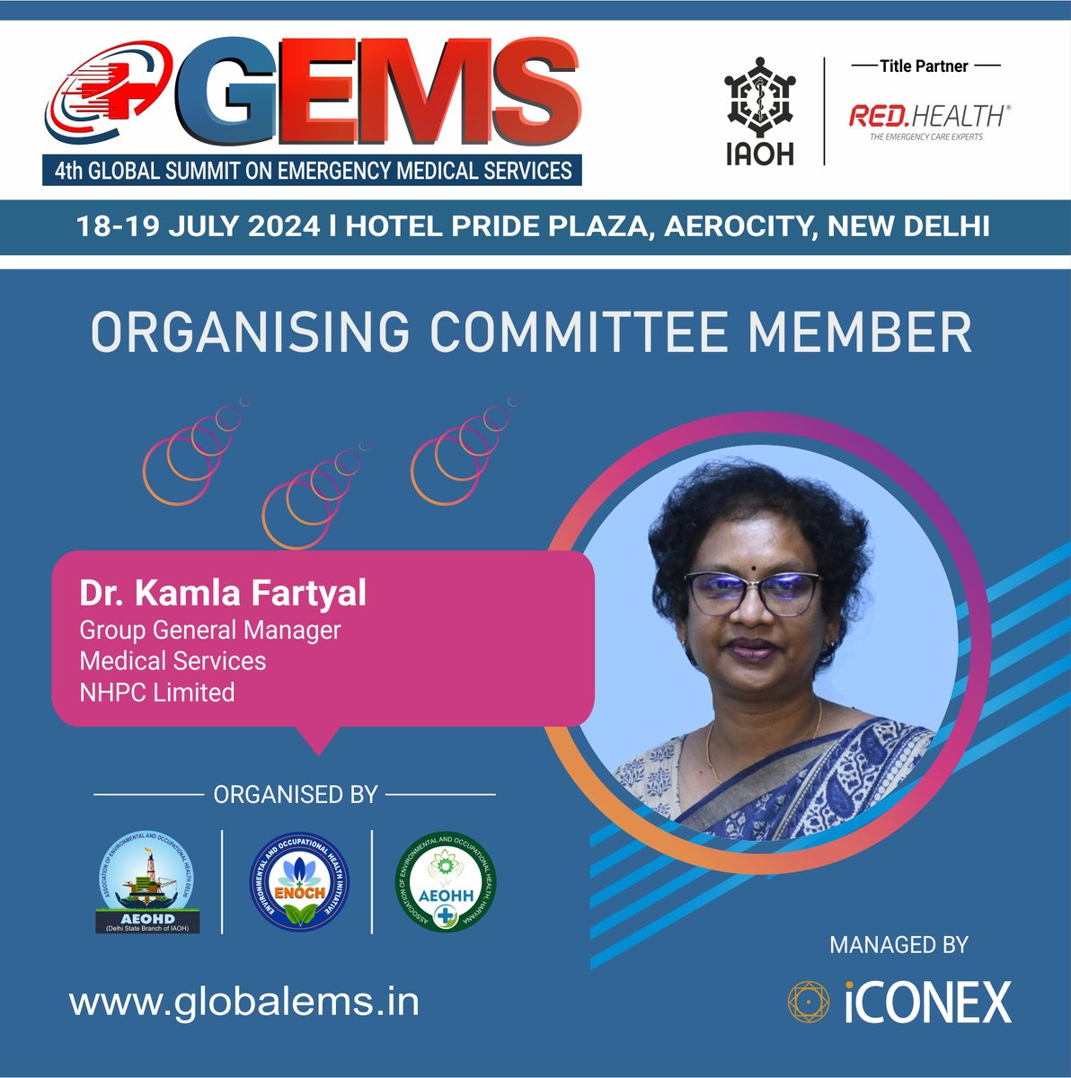 GlobalEMS217675's tweet photo. We are pleased to welcome Dr. Kamla Fartyal, Group General Manager Medical Services, @nhpcltd as Organising Committee Member

🗓️ 18-19 July 2024
📍 Hotel Pride Plaza, Aerocity, New Delhi

#GlobalEMS #OrganisingCommittee #MedicalServices #EmergencyMedicalServices #EMS https://t.co/Qwo4ASU5u3