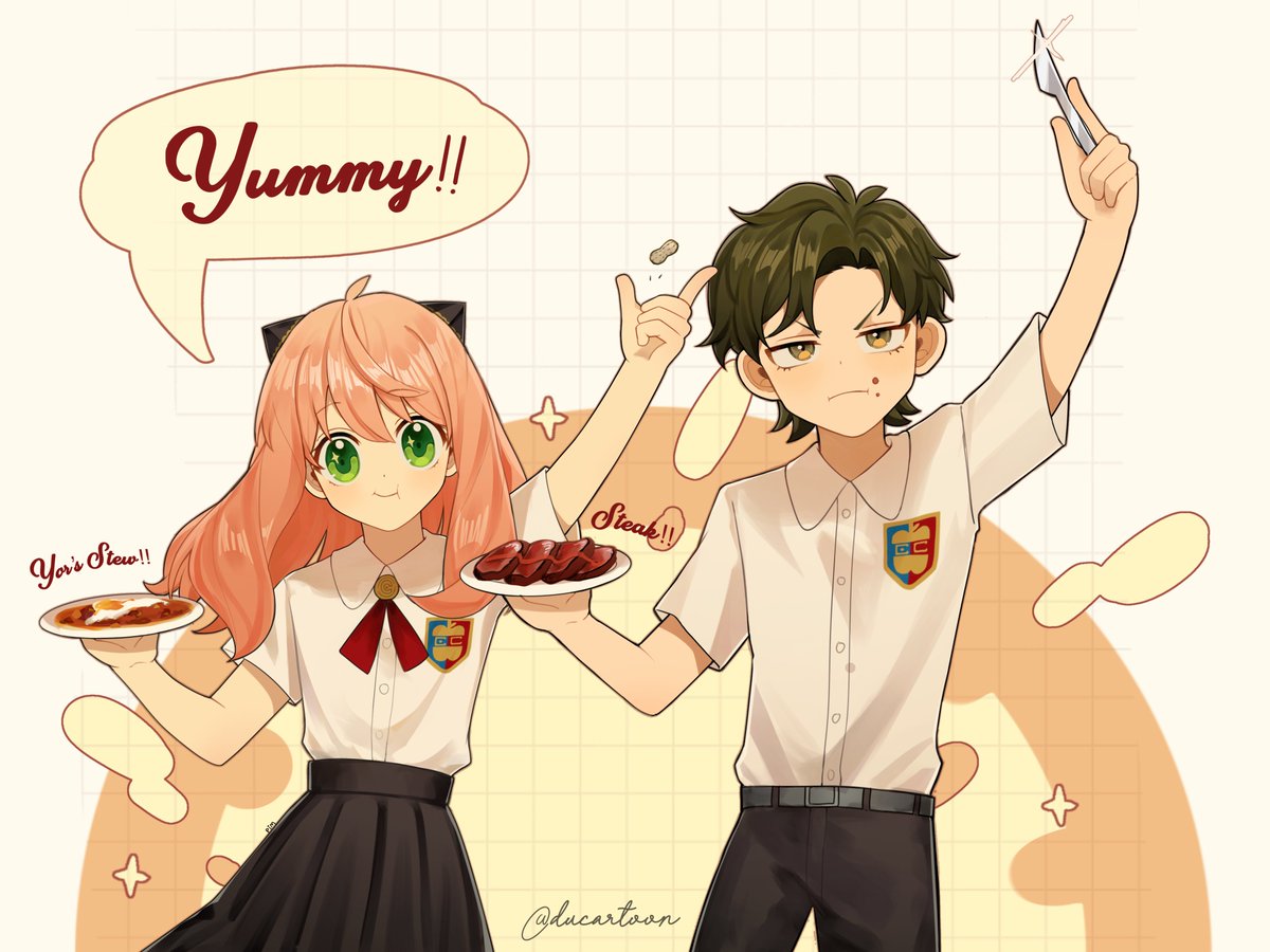ducartoon's tweet photo. 🥘🥩
#damianya #ダミアニャ #SPY_FAMILY https://t.co/EQ1Dk3vlrV