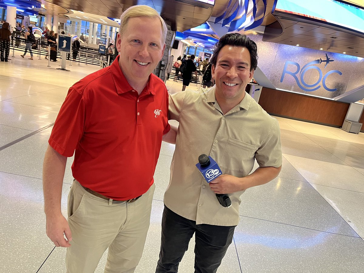 Mark Gruba (@markgruba) on Twitter photo First wave of #July4 travelers are through security at <a href="/ROCAirport/">ROC Airport</a> joining <a href="/13WHAM/">13WHAM</a> <a href="/cloreports/">Chris Lopez</a> <a href="/HancockTerry/">Terry Hancock</a> this morning talking record holiday travel <a href="/AAA_WCNY/">AAA Western and Central New York</a> First wave of #July4 travelers are through security at <a href="/ROCAirport/">ROC Airport</a> joining <a href="/13WHAM/">13WHAM</a> <a href="/cloreports/">Chris Lopez</a> <a href="/HancockTerry/">Terry Hancock</a> this morning talking record holiday travel <a href="/AAA_WCNY/">AAA Western and Central New York</a>