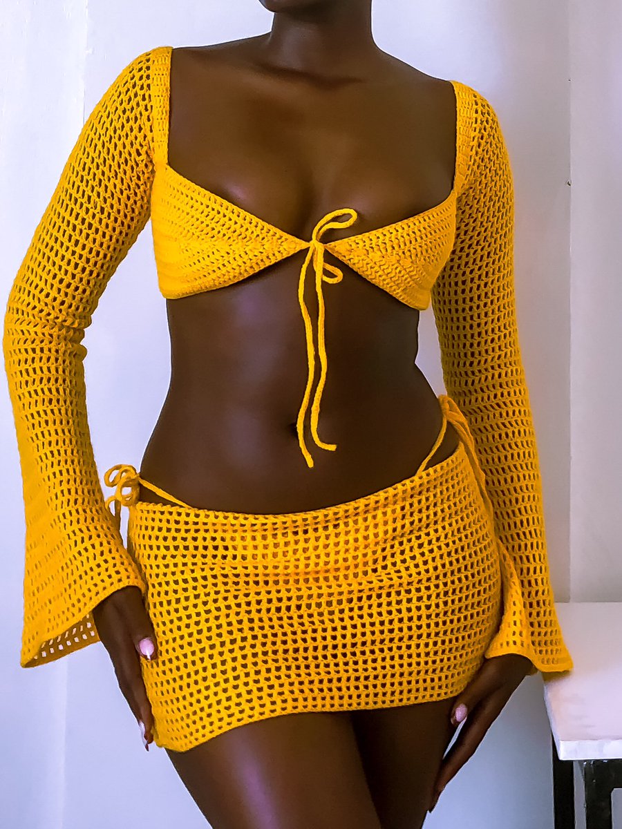 Msjanethelabel's tweet photo. Sun kissed 🌞in our Getaway glamour 💛
The “IT GIRL” crochet three piece set now available to order!
#crochet #trendinginuganda https://t.co/bA9faP2AH3