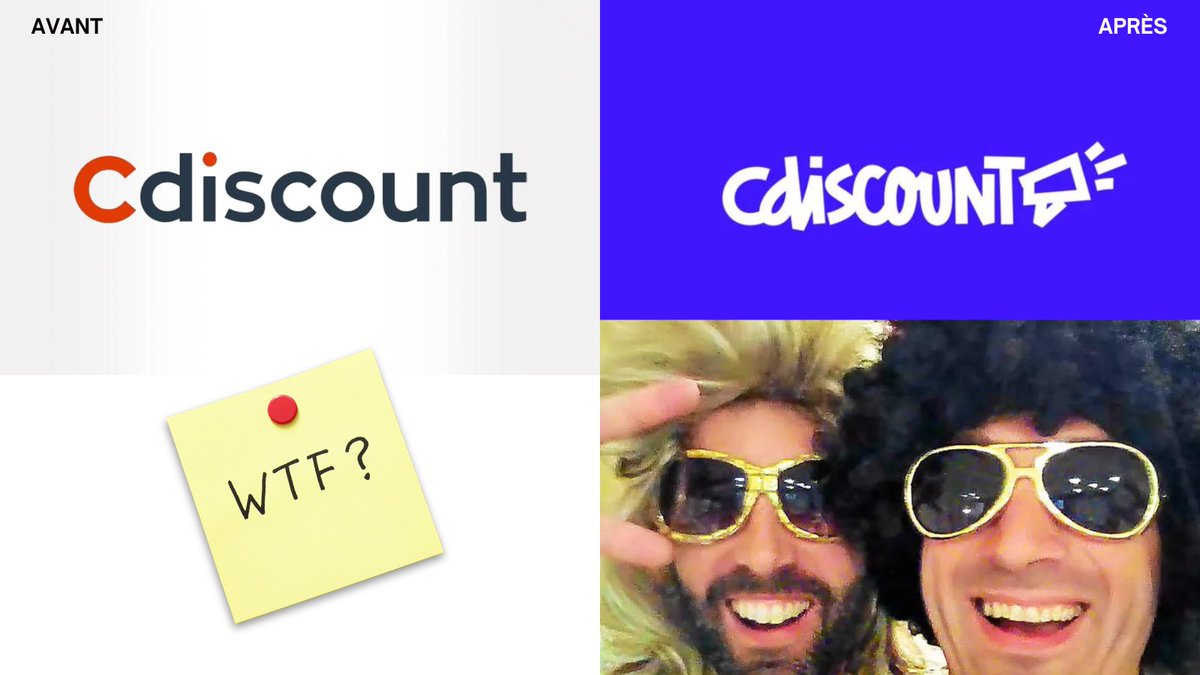 Dites-moi qu'au bureau de Cdiscount, l'équipe en charge du nouveau logo et de la charte graphique du nouveau site, bossent en kif avec des lunettes de soleil ?
