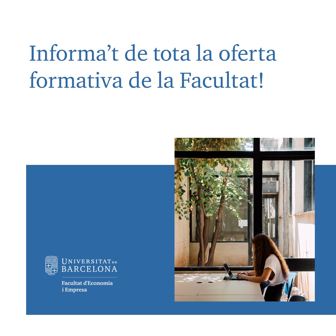 📢Coneixes l'altra oferta formativa de la #FEE?  

🧘‍♀️Hi ha diferents cursos amb reconeixement de crèdits ECTS, fins i tot de #Ioga! 
🔗Més info: ub.edu/portal/web/eco…
#Economia #Empresa #Estadística #Sociologia