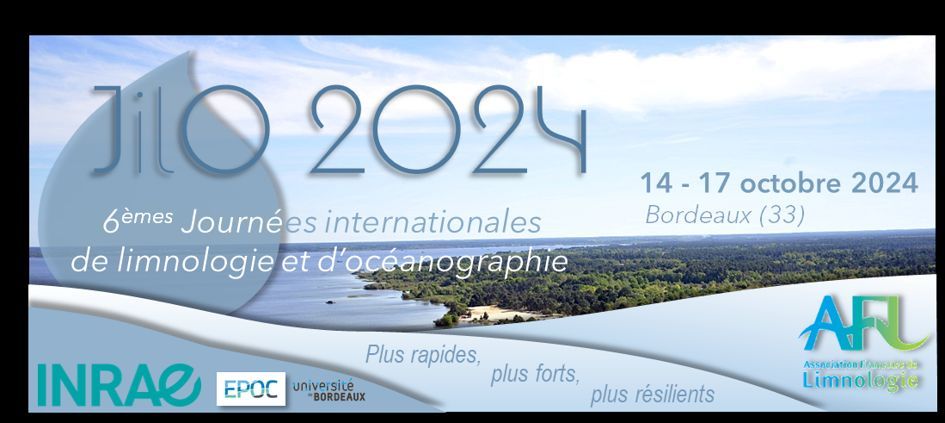 6èmes #JILO (Journées Internationales de Limnologie et Océanographie)
📆14-17 Oct 2024
📍INP ENSEGID, Pessac(33)
📝buff.ly/3RDgJd3
clôture de la soumission des résumés:15 juillet 2024
limite des inscriptions anticipées: 31 août 2024
Fermeture des inscriptions: 30 sep 2024
