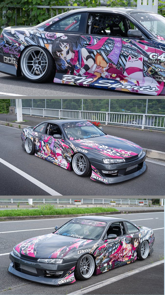 taishiworks's tweet photo. 百鬼夜行連合学院1年
久田イズナ
只今参上です！

デザイン
@menchaka_dc2 様
イラスト
@subber013 様　
施工
@street_graphix 様

イズナへの想いを百鬼夜行の「日本らしさ」をコンセプトに表現しました。

渾身のブルアカ痛車、タップして見ていってください😘 https://t.co/LBzJzlAfLZ