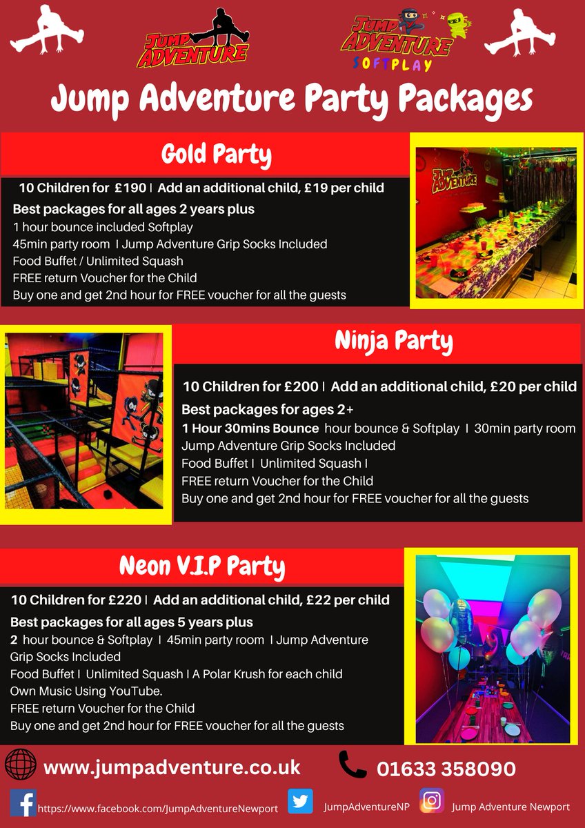 Most Popular Birthday Parties At Jump Adventure #birthdayparties #newport #southwales #childrenparties