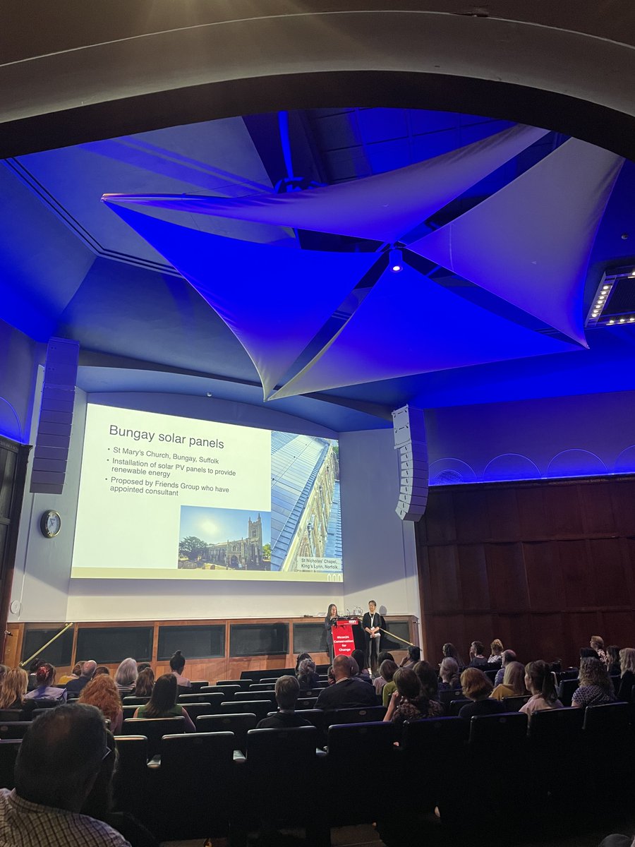 CharlotStanton's tweet image. 'Sustainability through community engagement' Day two of #ICON24 kicks off with the Churches Conservation Trust strategy.

📸Solar panels, King's Lynn, Norfolk 

@Conservators_UK