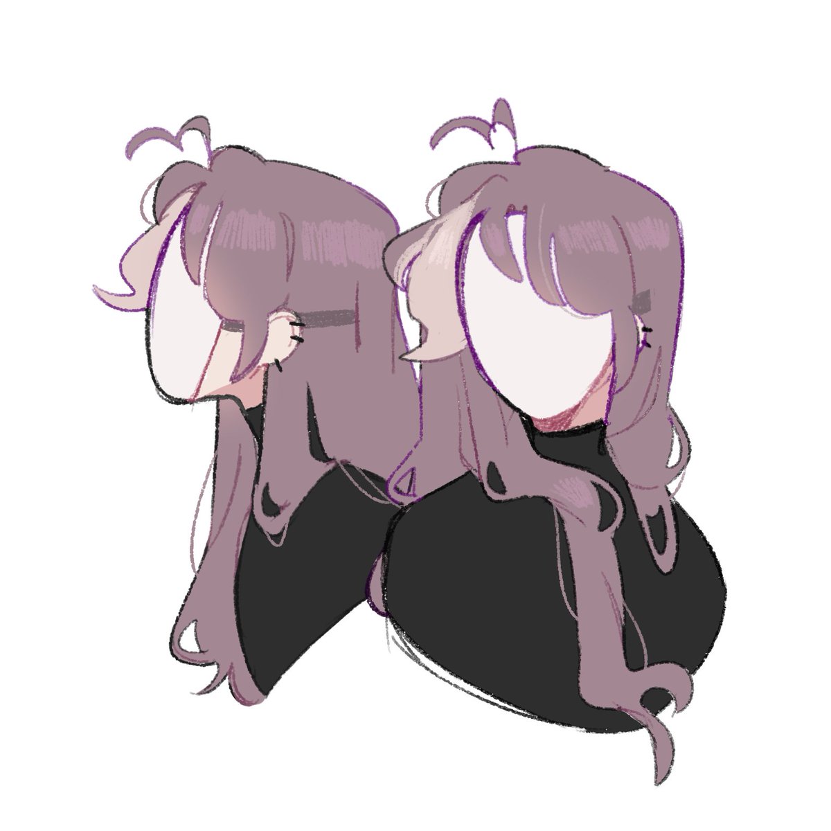 Edahleen's tweet photo. One day I got mad I couldn't draw a face I was happy with, so I covered it with a blank white mask. I'm not lazy, I'm just ✨mysterious✨ https://t.co/Q4M3QYkoFU
