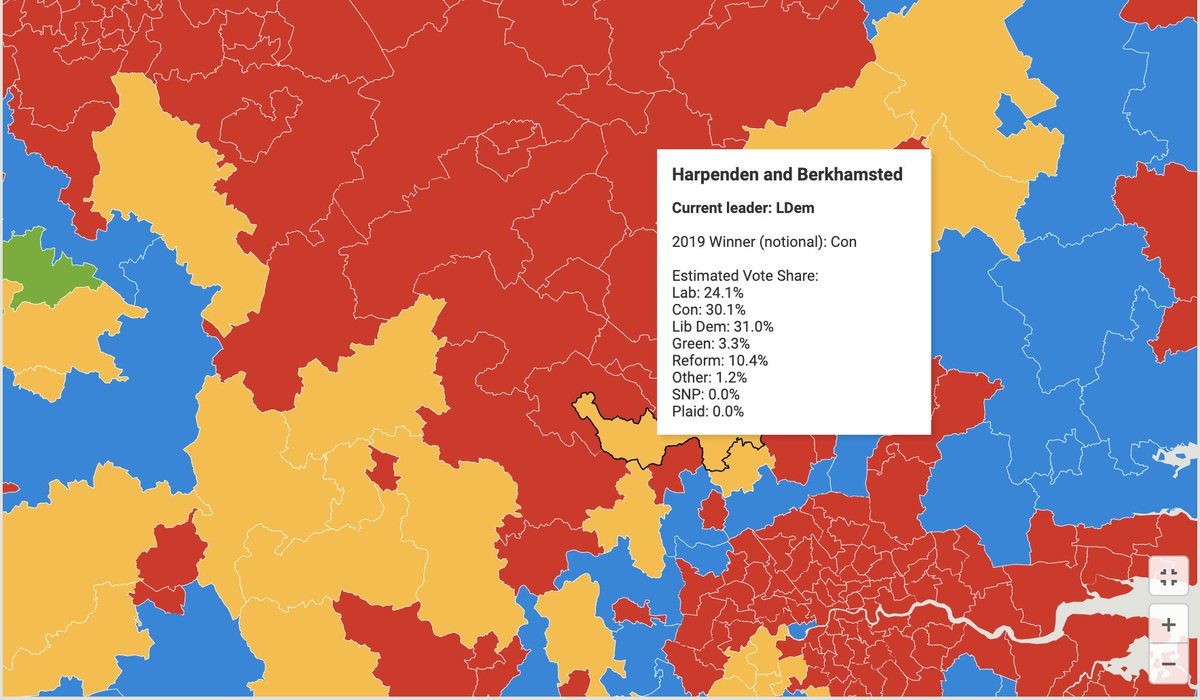 One of the final major polls of the campaign is just in and it shows that the Liberal Democrats and Conservative Party are neck and neck in Harpenden &amp; Berkhamsted. Check out the poll here: survation.com/survation-mrp-… And please vote tomorrow! #GeneralElection2024 #GE2024