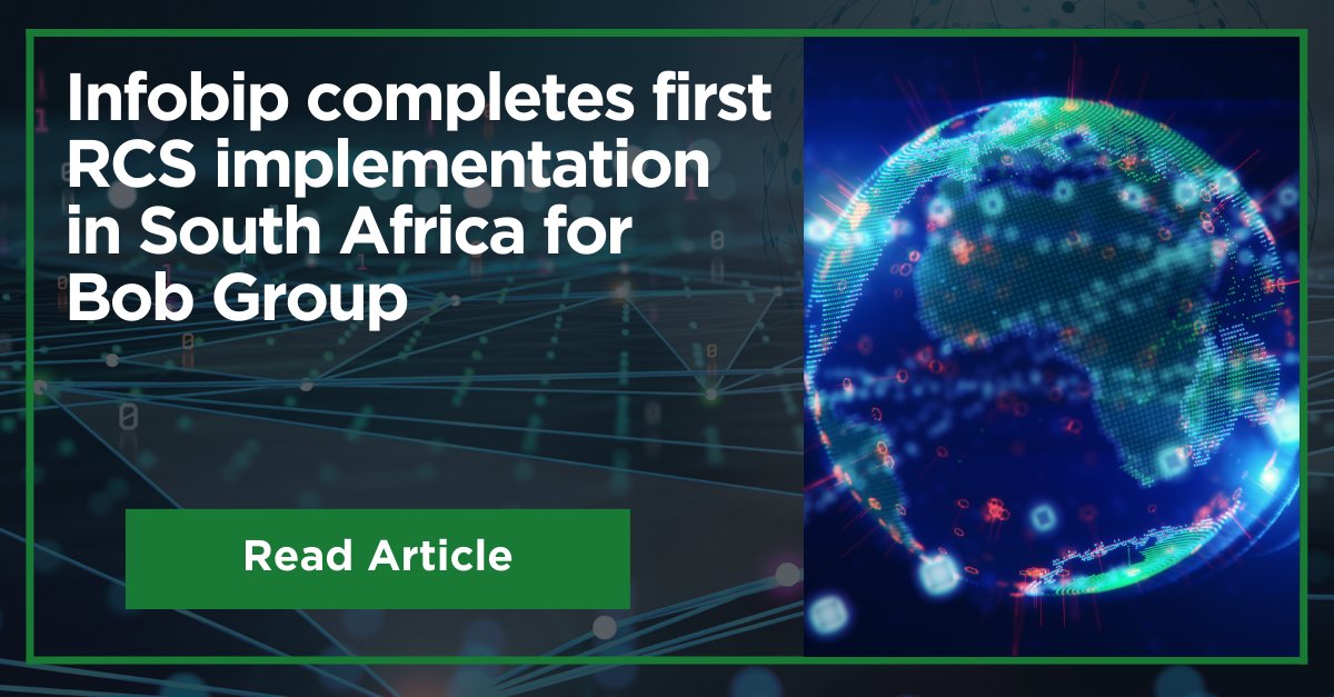 .<a href="/Infobip/">Infobip</a> has achieved a significant milestone by launching a Rich Communication Services (RCS) channel for e-commerce platform Bob Group, marking Infobip’s debut as an RCS client in South Africa. 

Access full article below:
intelligentcio.com/africa/2024/06…