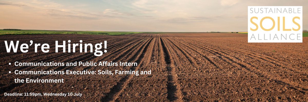 Sustainable Soils Alliance 🌱 (@soilsalliance) on Twitter photo 📢 Only a week left to apply for our two exciting job opportunities!
Applications close on July 10th - find out more and apply: bit.ly/45BDlR6
Get in touch with info@sustainablesoils.org with any questions! ✉️ 📢 Only a week left to apply for our two exciting job opportunities!
Applications close on July 10th - find out more and apply: bit.ly/45BDlR6
Get in touch with info@sustainablesoils.org with any questions! ✉️