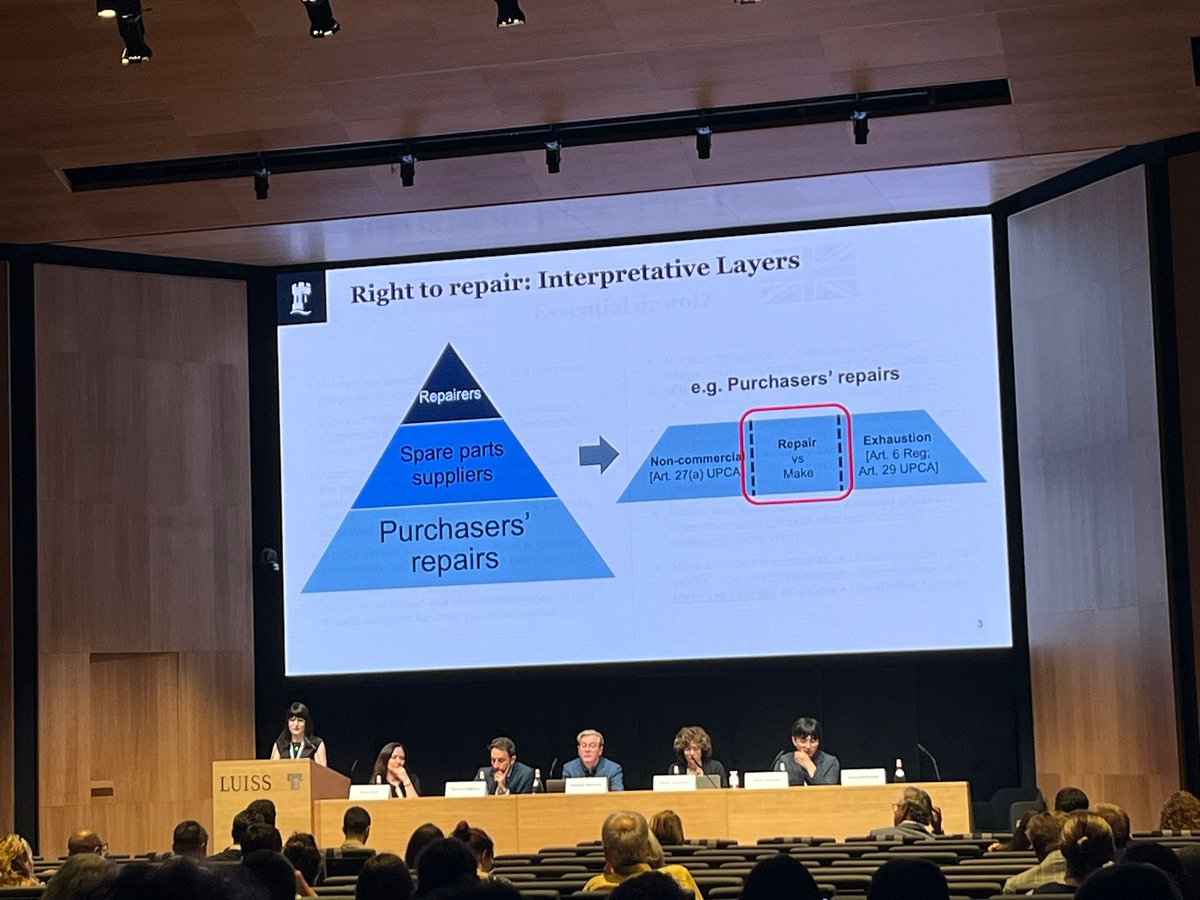 Happening now: Joanna Wisniowska is giving a fascinating talk, titled "Towards a Court-Made ‘Right to Repair’ in European Patent Law: The Role of the Unified Patent Court in Developing Sustainability-oriented Limitations to Patent Exclusivity"