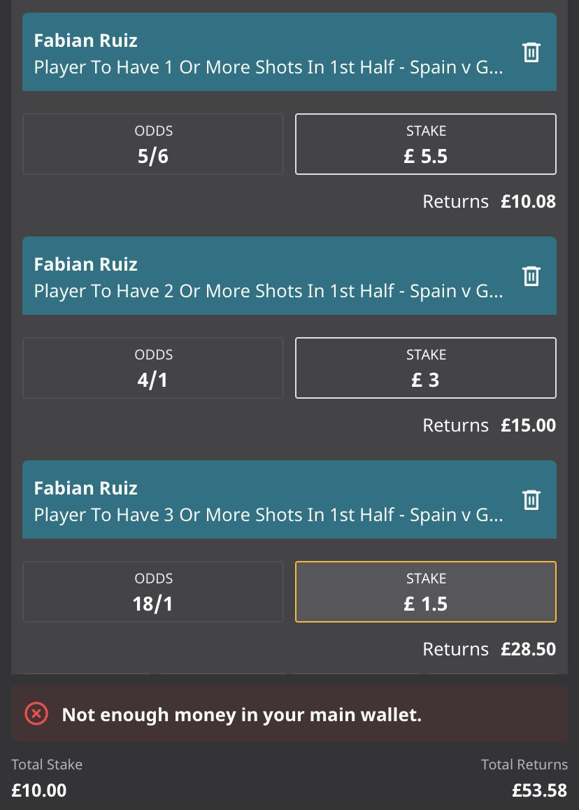 DmooneyD1's tweet photo. @BadManBetting First half shots ladder 🪜👀 https://t.co/acfkVyWay2