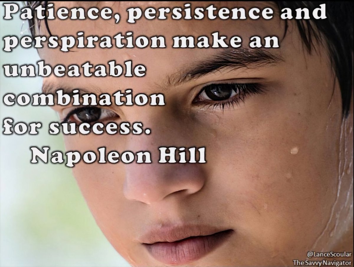 KeyDirections's tweet image. Patience, persistence and perspiration make an unbeatable combination for success. 

                           Napoleon Hill   

#patience #persistence #perspiration #success.