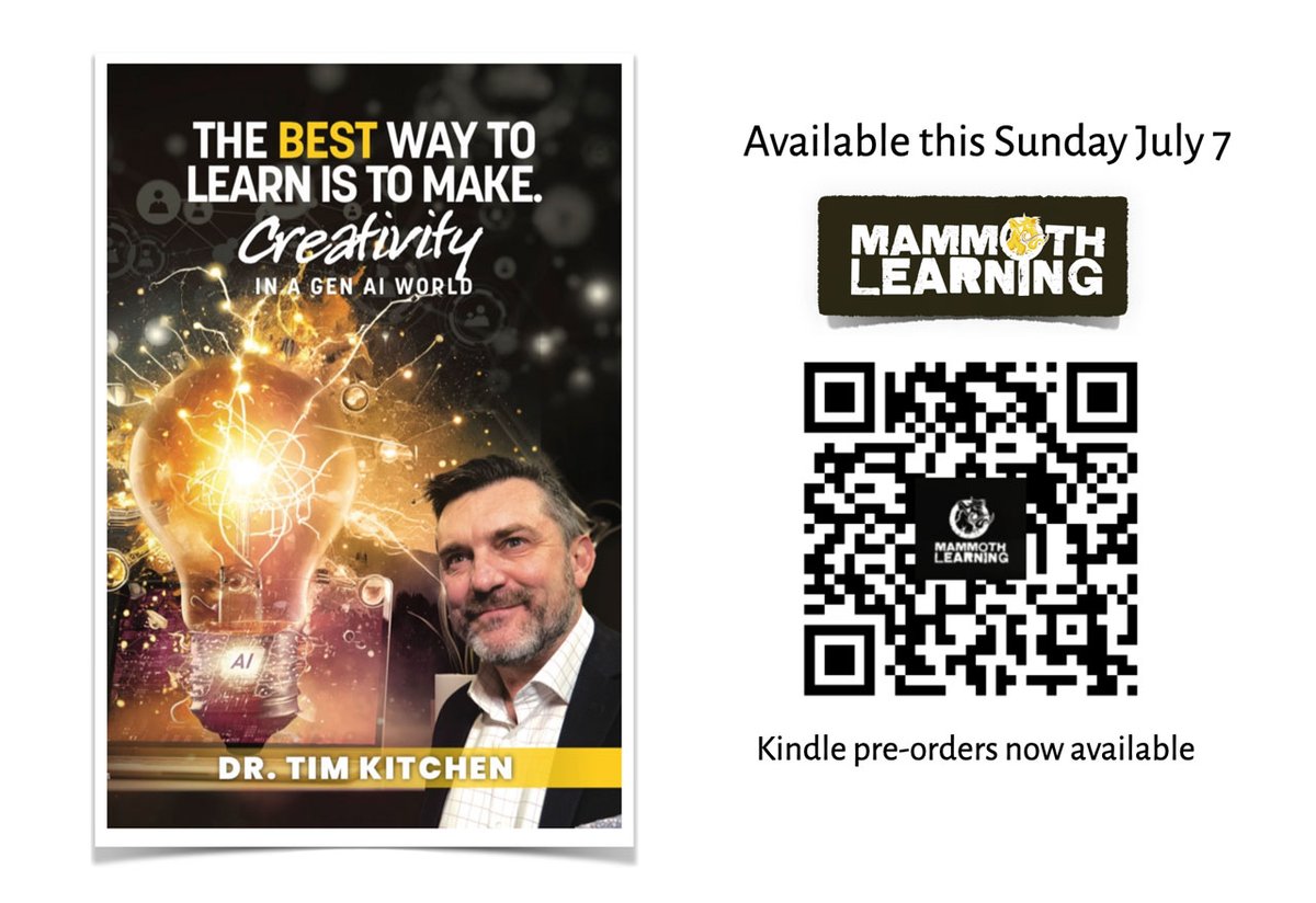 timkitchen's tweet image. It’s been a long time coming, but it’s finally almost here! You can pre-order the Kindle version now. The paperback will be available to order on Sunday. Learn more at - timkitchen.net/book/ Thanks @MRsalakas @MammothEDU #aussieED  #MammothLearning #edtech #edtechchat