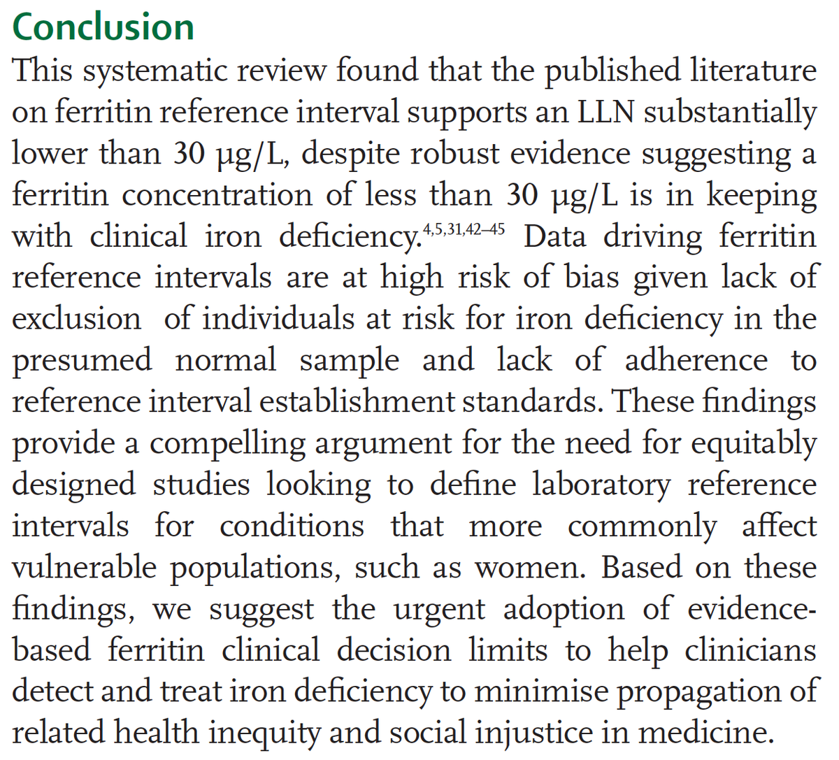 Michael Makris (@profmakris) on Twitter photo Excellent article in <a href="/TheLancetHaem/">The Lancet Haematology</a> about "normal" ranges of ferritin. It is amazing that in 2024 we are still using these in young women when we know they are wrong. They fail to identify many iron deficient women. Why are mainstream journalists not picking up the story, when it Excellent article in <a href="/TheLancetHaem/">The Lancet Haematology</a> about "normal" ranges of ferritin. It is amazing that in 2024 we are still using these in young women when we know they are wrong. They fail to identify many iron deficient women. Why are mainstream journalists not picking up the story, when it