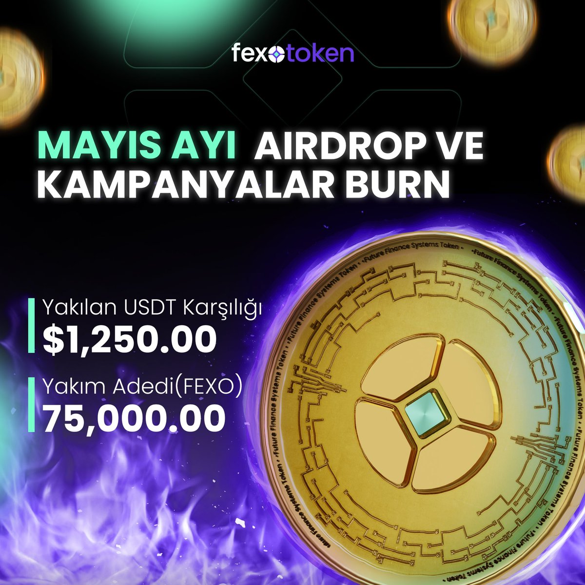 75,000.00  FEXO yakıldı! 🔥💜 #FexoToken