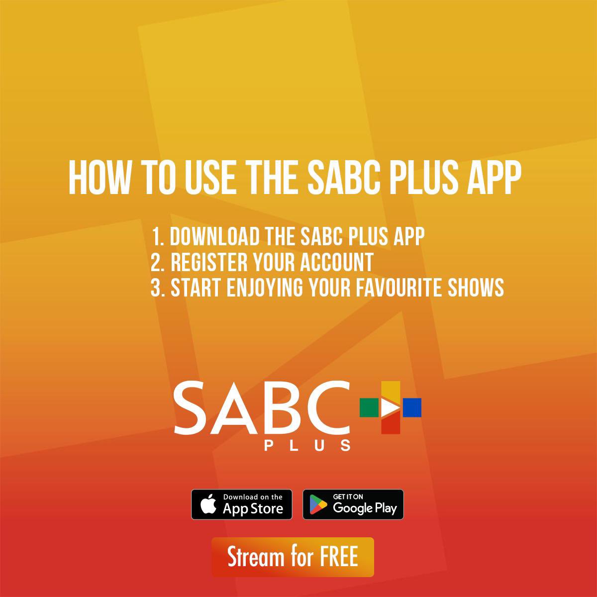 METROFMSA's tweet image. All @SABCPlus users must re-register on our streaming app with new credentials to access content. This is in compliance with the POPI Act.

Download now and register to get started: sabc-plus.com #StillHome