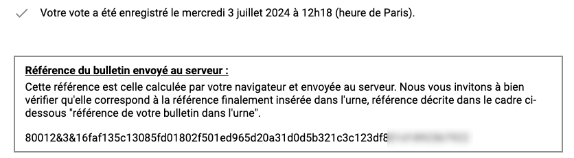 c'est bon, à voté