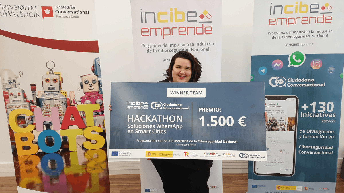 GeeksHubs Academy (@geeks_academy) on Twitter photo Hace unos días estuvimos en el Hackathon de Soluciones WhatsApp en Smart Cities impulsado por <a href="/CConversacional/">Ciudadano conversacional</a> e <a href="/INCIBE/">INCIBE</a> en <a href="/Inn_Somnia/">Innsomnia Accelerator</a>
🏆 El proyecto ganador tuvo entre sus participantes a Esperanza Fornés, alumna de la actual edición del bootcamp Full Stack Developer de Hace unos días estuvimos en el Hackathon de Soluciones WhatsApp en Smart Cities impulsado por <a href="/CConversacional/">Ciudadano conversacional</a> e <a href="/INCIBE/">INCIBE</a> en <a href="/Inn_Somnia/">Innsomnia Accelerator</a>
🏆 El proyecto ganador tuvo entre sus participantes a Esperanza Fornés, alumna de la actual edición del bootcamp Full Stack Developer de