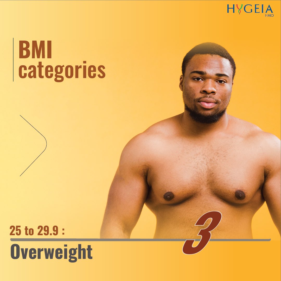 HygeiaHMO_'s tweet image. Body mass index (BMI) is a tool that healthcare providers use to estimate the amount of body fat by using your height and weight measurements. It can help assess risk factors for certain health
conditions #BMI #healthyweight #hygeiahmo