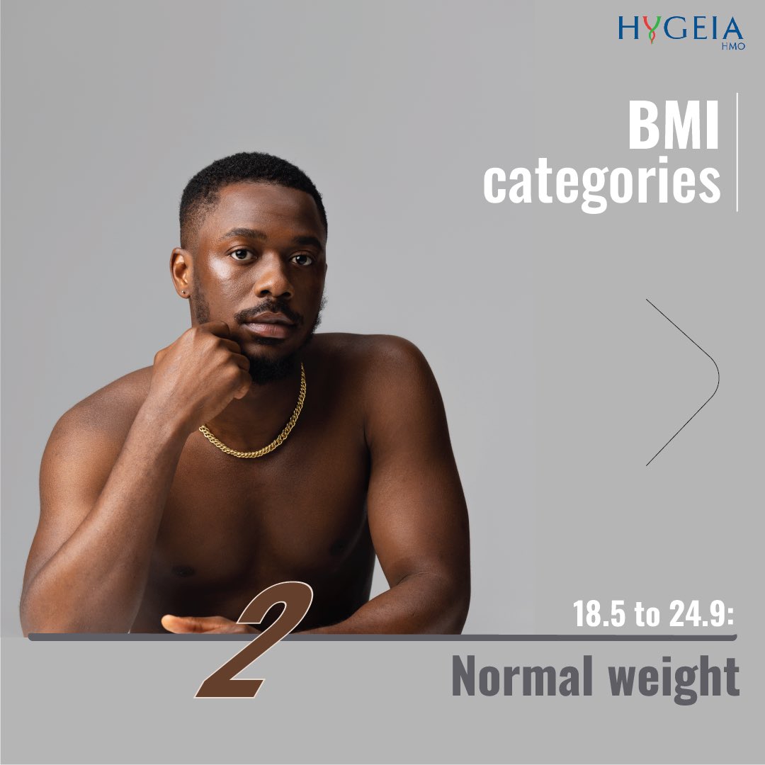 HygeiaHMO_'s tweet image. Body mass index (BMI) is a tool that healthcare providers use to estimate the amount of body fat by using your height and weight measurements. It can help assess risk factors for certain health
conditions #BMI #healthyweight #hygeiahmo