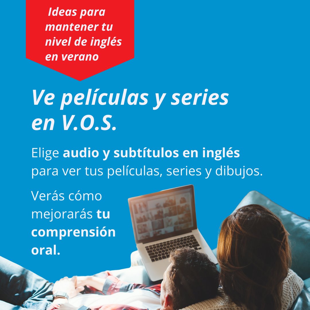 Escuelas_EIDE's tweet photo. 🌞 ¿Has empezado ya las vacaciones? Si tienes tiempo libre aprovecha para ver tus series y películas favoritas en versión original con subtítulos en inglés. De esta forma podrás mantener el idioma fresquito durante el verano.

 #seriesypeliculaseningles #practicainglésenverano https://t.co/HzShHLoQaf