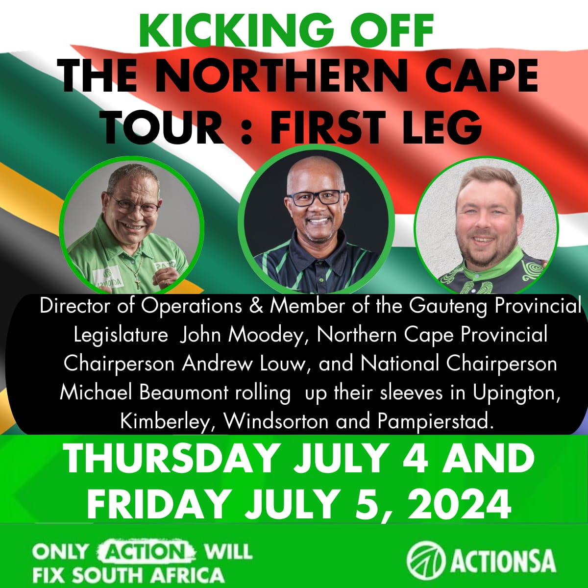 ActionSA_NC's tweet photo. @Action4SA Northern Cape will be conducting its 2024 Election Review this coming weekend. #LetsFixSA 🇿🇦💚 https://t.co/yhfFG24BfA