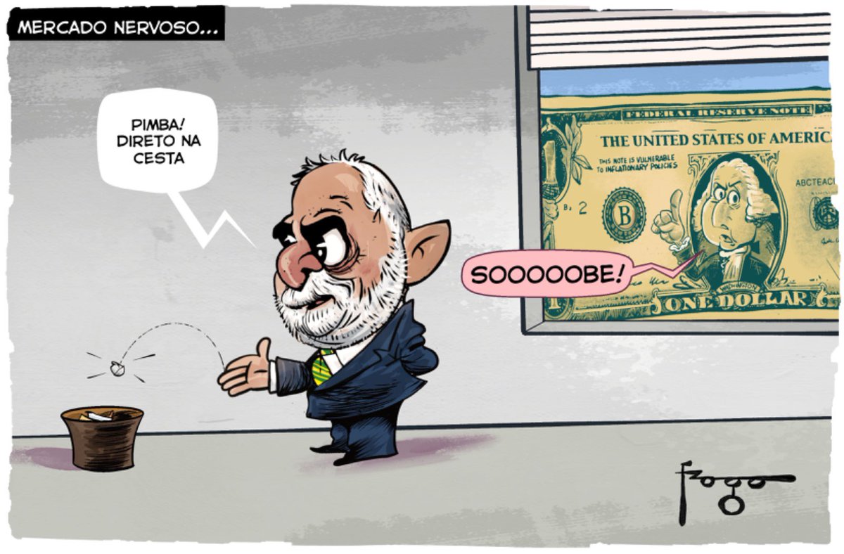 fragadesenhos's tweet photo. Charge publicada em GZH e Zero Hora.
#charge #desenho de imprensa #fragadesenhos #humor #lula3 #altadodolar #dolar #especulação #mercadonervoso #mercadofinanceiro #bcbr #rcn #camposneto https://t.co/DpNjDkmZ9P