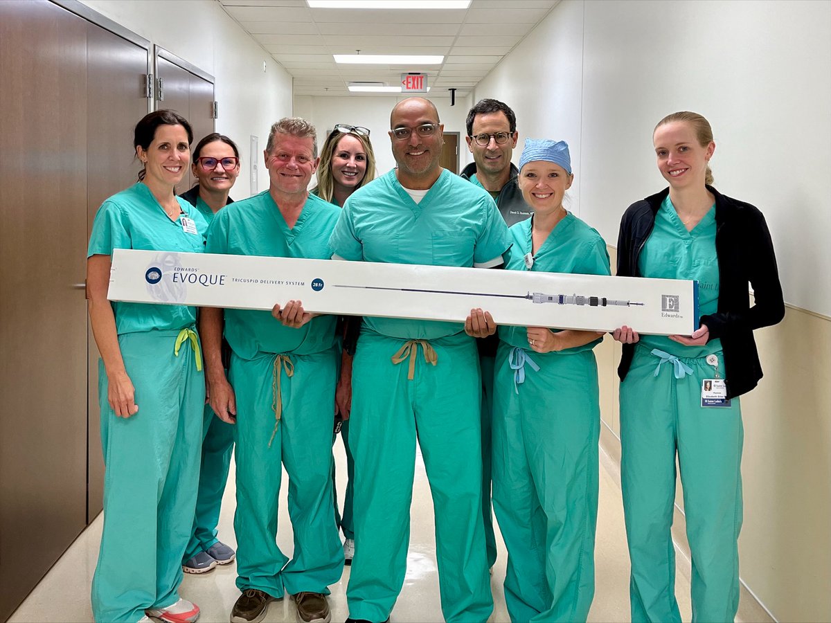 Saint Luke's Mid America Heart Institute (@midamericaheart) on Twitter photo Happy to share that the <a href="/MidAmericaHeart/">Saint Luke's Mid America Heart Institute</a> team was the first in the region to perform transcatheter tricuspid valve replacement using the Edwards Evoque Valve. This device is commercially approved to treat TR and improve symptoms of heart failure.
<a href="/saintlukeskc/">Saint Luke's</a> <a href="/akcmahi/">Adnan Chhatriwalla</a> Happy to share that the <a href="/MidAmericaHeart/">Saint Luke's Mid America Heart Institute</a> team was the first in the region to perform transcatheter tricuspid valve replacement using the Edwards Evoque Valve. This device is commercially approved to treat TR and improve symptoms of heart failure.
<a href="/saintlukeskc/">Saint Luke's</a> <a href="/akcmahi/">Adnan Chhatriwalla</a>
