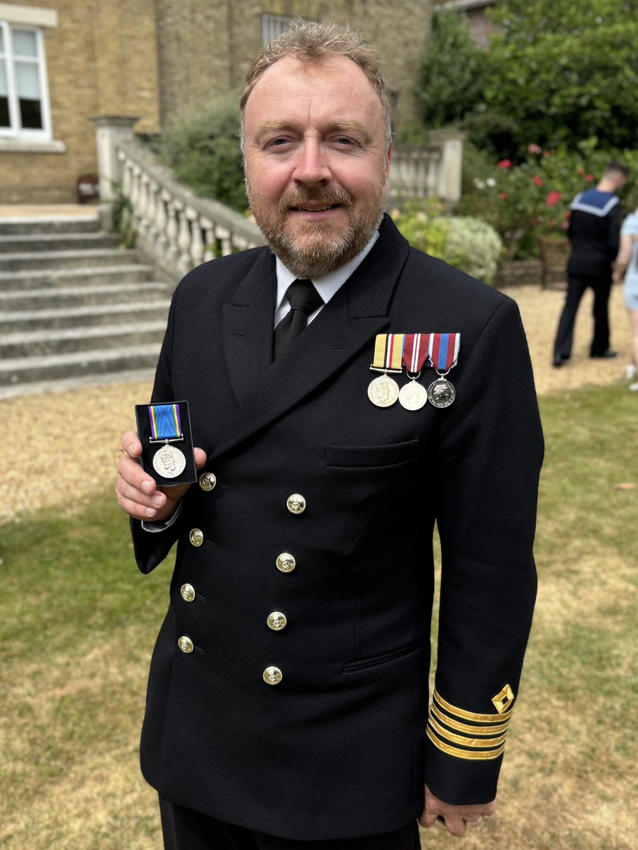 CaptAliClack's tweet image. Grateful to receive my 20 year Long Service and Good Conduct medal today from @RAdmJudeTerry alongside my RFA and RN colleagues.