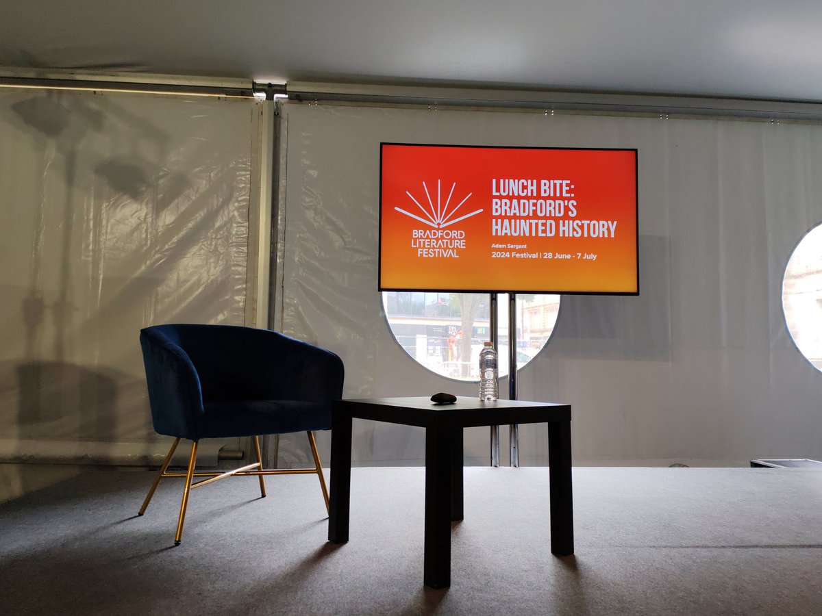 Very excited for this lunchtime talk <a href="/BradfordLitFest/">Bradford Literature Festival</a> on haunted Bradford!