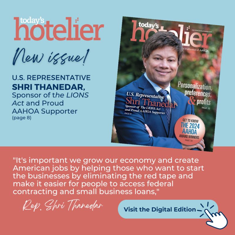 Exciting news! The July cover of Today's Hotelier features <a href="/ShriThanedar/">Shri Thanedar</a>. the fifth-ever Indian American Congressman and the first from Michigan. Read more: bit.ly/4cLHvs6