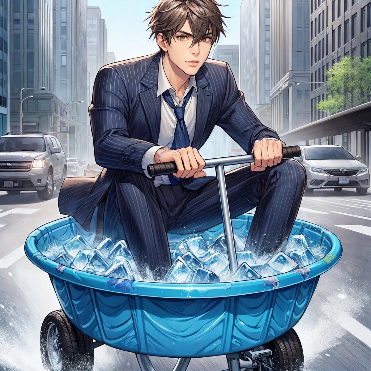暑かったですね！クールな走り屋、冷や汗上等 / Cool Rider, Ice Cold Nerves
🍀AIart