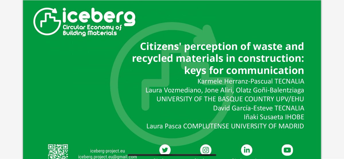ingurupsiko's tweet photo. @lauravozme from @ingurupsiko and @crim_ap presenting our work on perception and acceptance of recycled material in construction at @IAPS2024 https://t.co/ehSxDUoZQc