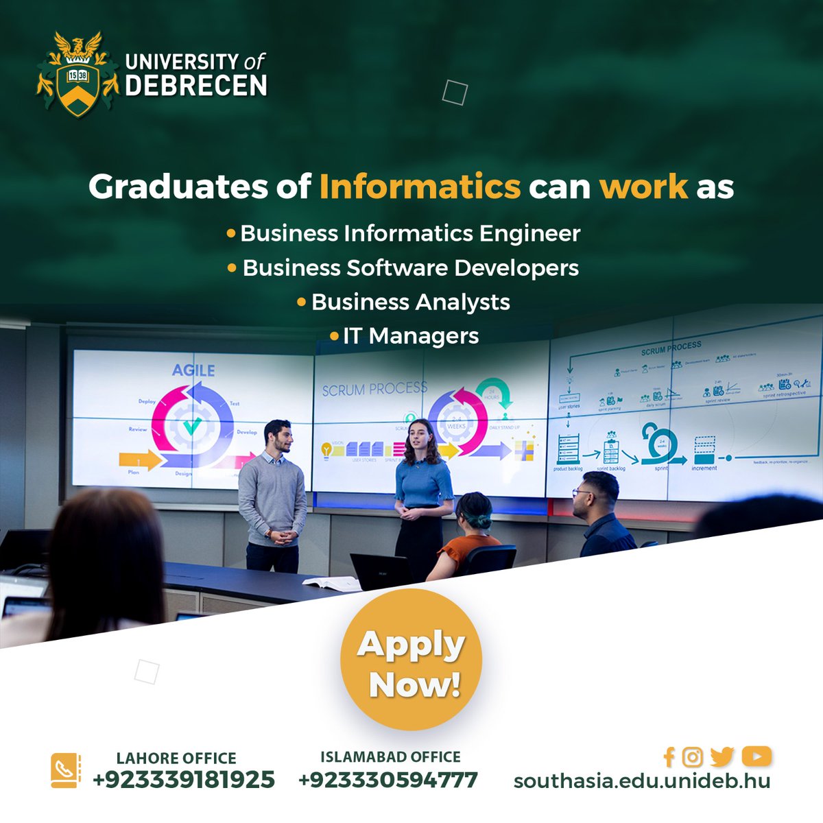 UOD_PK's tweet image. Explore the interplay between technology and business at the global level with the Masters in Business Informatics at the University of Debrecen. 
#technologyandbusiness
#globallevel
#careeropportunities
#esteemedfaculty
#diversecareers
#internationalstudents
#studyabroad