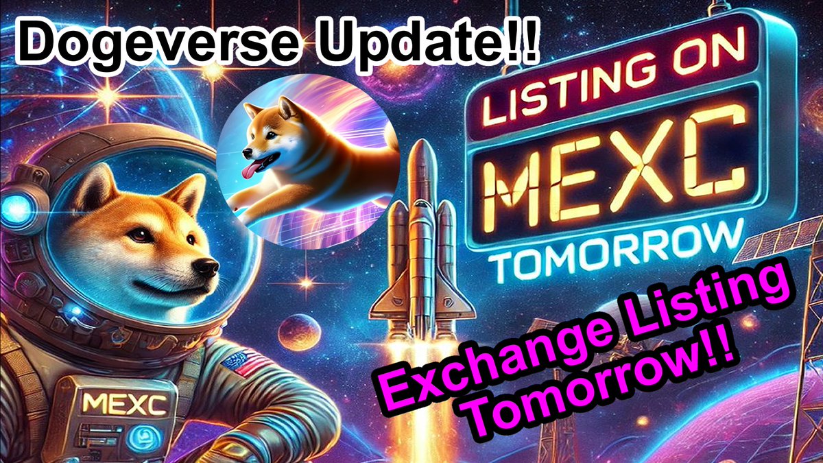 A_D_Crypto's tweet image. DOGEVERSE EXCHANGE LISTING TOMORROW!! BIG PUMP AHEAD!! Big Doge Verse Me... youtu.be/Ou9e7gf37ok?si… via @YouTube #dogeverse #doge #bitdoge #pepe #PEPEUNCHAINED #presale #premarket #presalealert #crypto #hamsterkombat #trading #crypto #mexc #news #bybit #coinbase #GME