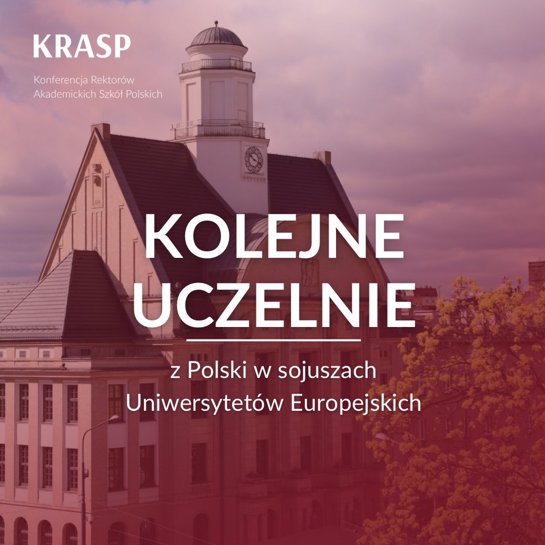 KRASP (@krasp_pl) on Twitter photo 9 polskich uczelni dołącza do sojuszy Uniwersytetów Europejskich! 🇪🇺
To wynik naboru <a href="/EU_Commission/">European Commission</a>, którego wyniki poznaliśmy pod koniec czerwca.
➡️ Uniwersytety Europejskie to dziś już 64 sojusze, do których należą 32 polskie uczelnie. 9 polskich uczelni dołącza do sojuszy Uniwersytetów Europejskich! 🇪🇺
To wynik naboru <a href="/EU_Commission/">European Commission</a>, którego wyniki poznaliśmy pod koniec czerwca.
➡️ Uniwersytety Europejskie to dziś już 64 sojusze, do których należą 32 polskie uczelnie.