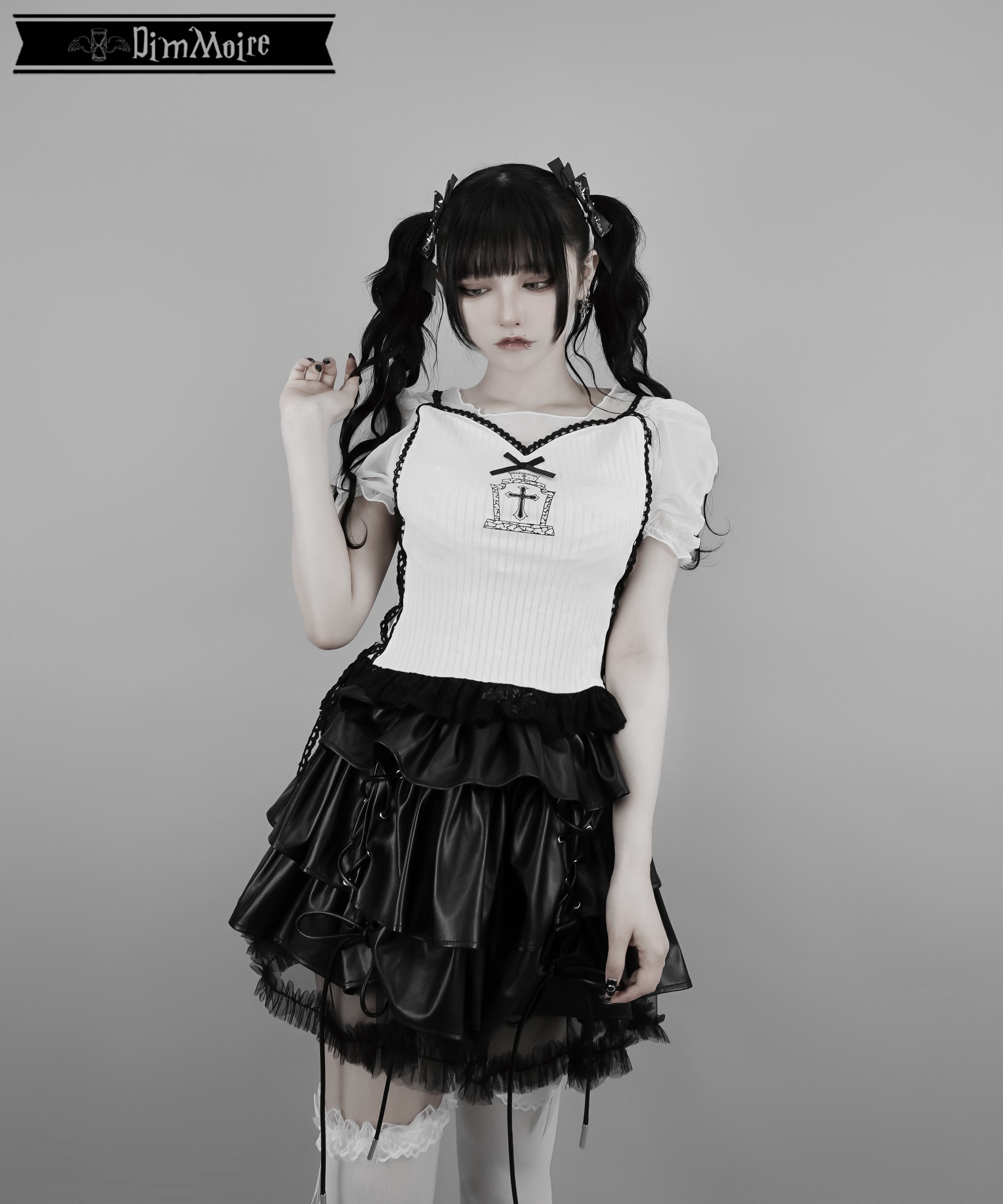 ディムモアール チュールトップス White