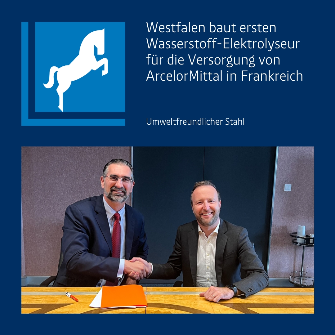 Neues Kapitel für das #Wasserstoff-Geschäft: Im Nordosten Frankreichs baut die Westfalen-Gruppe ihren ersten Elektrolyseur. Die Anlage soll ab Januar 2026 das Werk Florange der <a href="/ArcelorMittalF/">ArcelorMittal France</a> mit umweltfreundlichem #H2 versorgen.
Zur vollständigen PM > go.westfalen.com/JfSLwX